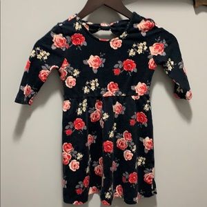 Girls Red rose dress